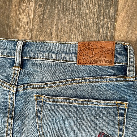 Johnny Was Amelia Boyfriend Floral Patchwork Jeans 27 Mid Rise Relaxed Fit - Picture 12 of 12